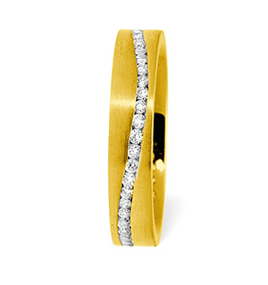 Leah Swirl 18K Gold Diamond Wedding Ring 0.55CT G/VS