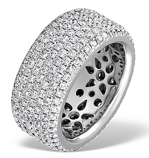 Exclusive 3.75CT G/Vs Pave Full Eternity Ring SIZE N