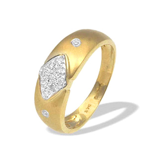 9K Gold Diamond Design Rings (0.11ct)