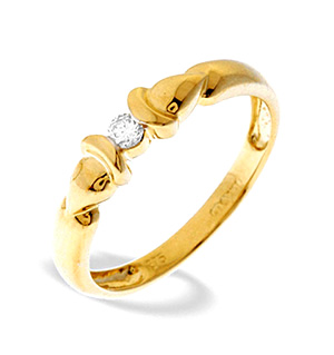 9K Gold Diamond Ring (0.07CT)