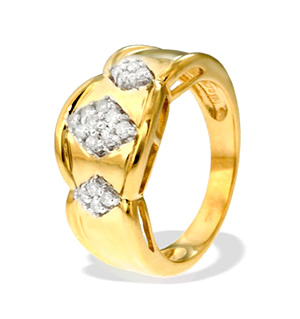 9K Gold Diamond Ring (0.24ct)