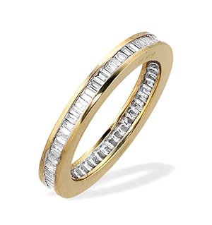 9K Gold Baguette Diamond Eternity Ring