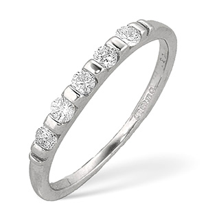 Half Eternity Ring 0.24CT Diamond 9K White Gold
