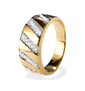 9K Gold Diamond Ring (0.25ct)