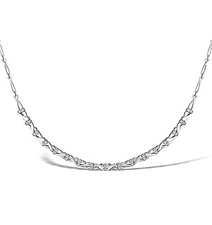 9K White Gold Diamond Kisses Necklace