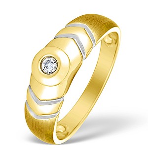 9K Gold Diamond Set Solitaire Ring - E3749