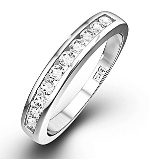 Half Eternity Ring 0.25CT Diamond 9K White Gold