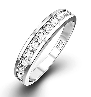 Half Eternity Ring 0.33CT Diamond 9K White Gold