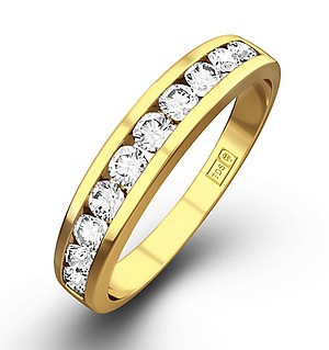 Half Eternity Ring 0.33CT Diamond 9K Yellow Gold