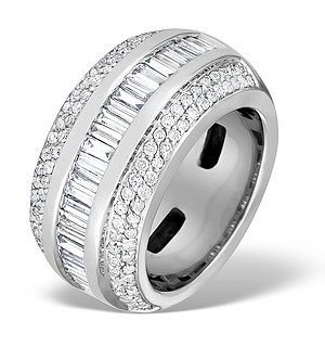 9K White Gold Diamond Pave and Channel Set Ring - E3086