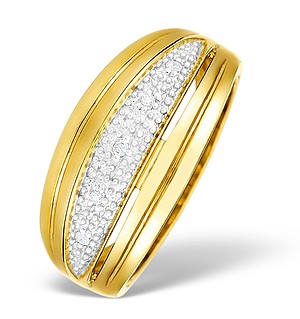 9K Gold Diamond Pave Set Ring - E4294