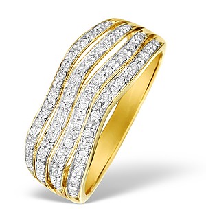 9K Pave Set Diamond Design Ring - E4706