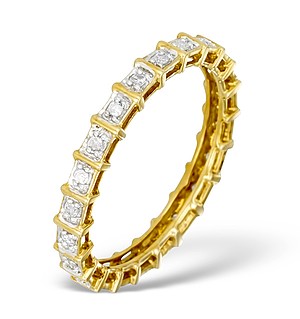 9K Gold Diamond Full Eternity Ring - E5222