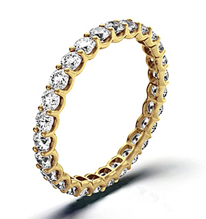 CHLOE 18K Gold DIAMOND FULL ETERNITY RING 1.00CT G/VS