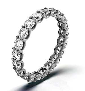 Chloe 18K White Gold Diamond Full Eternity Ring 3.00CT H/SI