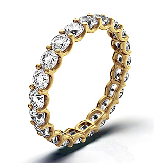 CHLOE 18K Gold DIAMOND FULL ETERNITY RING 2.00CT H/SI