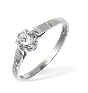 18KW Solitaire Diamond Ring 0.45CT
