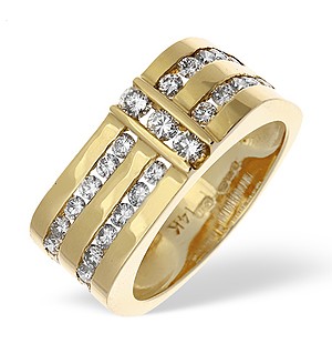 14K Gold Channel Set Diamond Half Eternity Ring