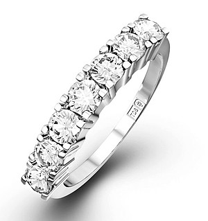 Chloe Platinum 7 Stone Diamond Eternity Ring 0.75CT H/SI