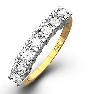 Chloe 18K Gold 7 Stone Diamond Eternity Ring 1.00CT G/VS