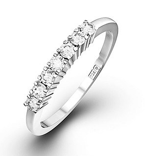 Chloe 18K White Gold 7 Stone Diamond Eternity Ring 0.50CT H/SI