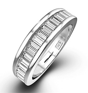 18K White Gold Baguette Diamond Eternity Ring 0.75CT H/SI