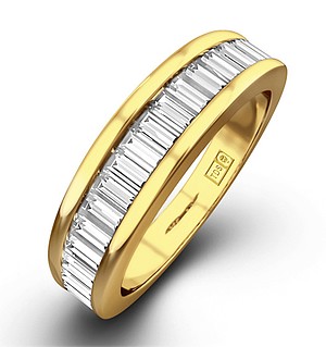 18K Gold Baguette Diamond Eternity Ring 1.00CT H/SI