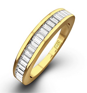 18K Gold Baguette Diamond Eternity Ring 0.50CT H/SI