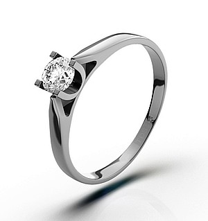 Grace 18K White Gold Diamond Engagement Ring 0.25CT-G-H/SI