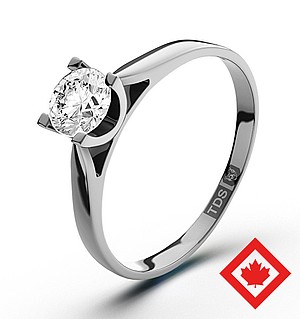 Grace Platinum Canadian Diamond Ring 0.50CT H/SI1