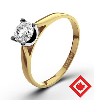 Grace 18K Gold Canadian Diamond Ring 0.50CT H/SI2