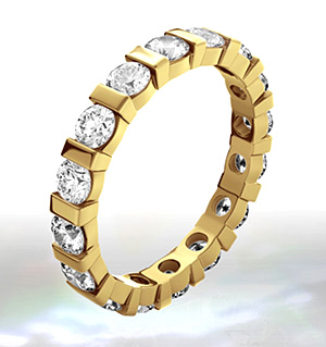 HANNAH 18K Gold DIAMOND FULL ETERNITY RING 2.00CT G/VS