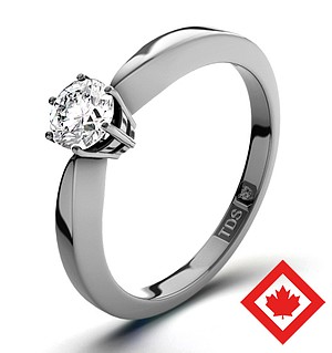 High Set Chloe 18K White Gold Canadian Diamond Ring 0.30CT H/SI2