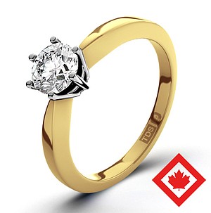 High Set Chloe 18K Gold Canadian Diamond Ring 0.50CT G/VS1