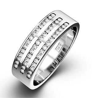 AMY 18K White Gold Diamond ETERNITY RING 0.50CT H/SI