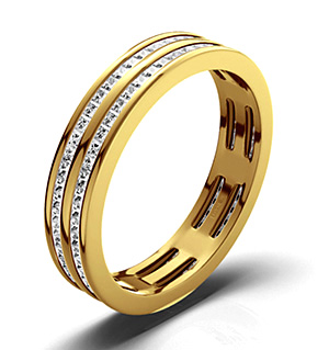 HOLLY 18K Gold DIAMOND FULL ETERNITY RING 1.00CT H/SI