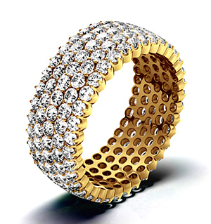 JASMINE 18K Gold DIAMOND FULL ETERNITY RING 3.00CT H/SI