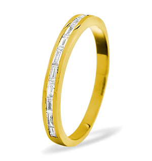 LILY 18K Gold Diamond ETERNITY RING 1.00CT H/SI