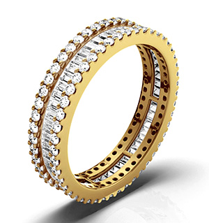 KATIE 18K Gold DIAMOND FULL ETERNITY RING 1.00CT G/VS