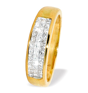 18K Gold Princess Cut Diamond Ring (0.50ct)