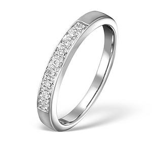 18K White Gold Ladies H/Si Diamond Half Eternity Ring