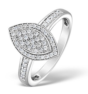18K White Gold Diamond Exclusive Pave Ring 0.25ct