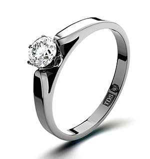 Low Set Chloe 18K White Gold Diamond Ring 0.25CT-G-H/SI