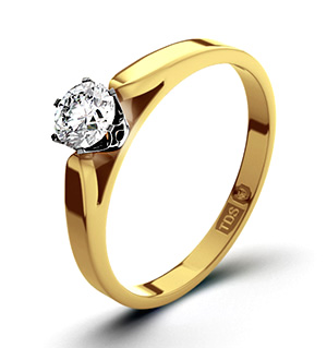Low Set Chloe 18K Gold Diamond Ring 0.25CT-G-H/SI