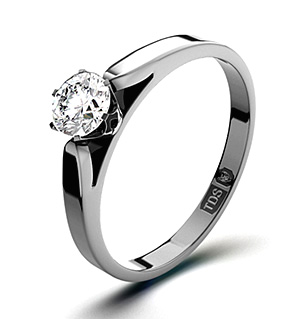 Low Set Chloe 18K White Gold Diamond Ring 0.33CT-G-H/SI