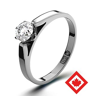 Low Set Chloe Platinum Canadian Diamond Ring 0.30CT H/SI1