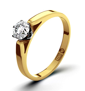 Low Set Chloe 18K Gold Diamond Ring 0.33CT-F-G/VS