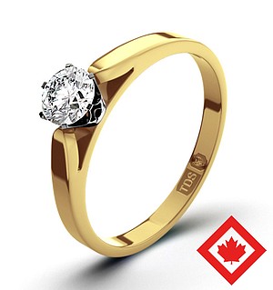 Low Set Chloe 18K Gold Canadian Diamond Ring 0.30CT H/SI1
