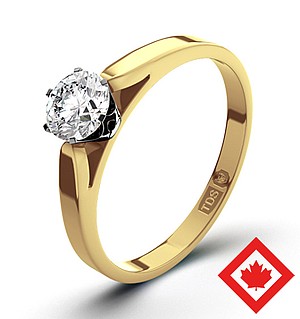 Low Set Chloe 18K Gold Canadian Diamond Ring 0.50CT H/SI1