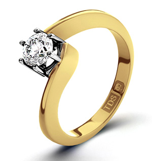 Leah 18K Gold Diamond Engagement Ring 0.33CT-G-H/SI